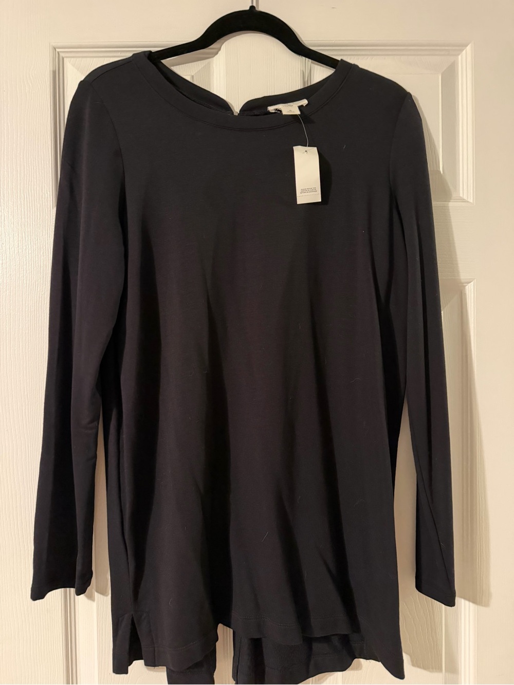LOFT woman’s  black Zip-Up Sweater dress with Metal Zipper super soft